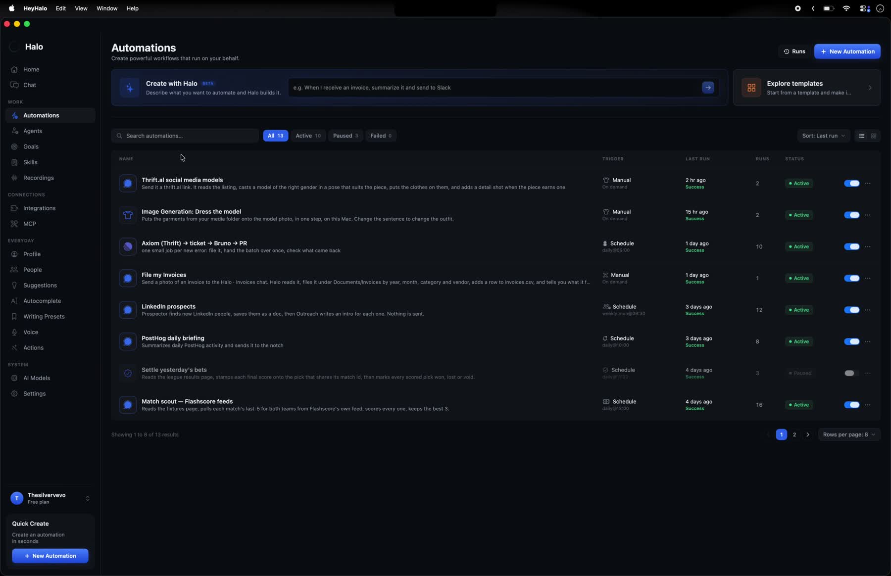 Every automation you have, in one list